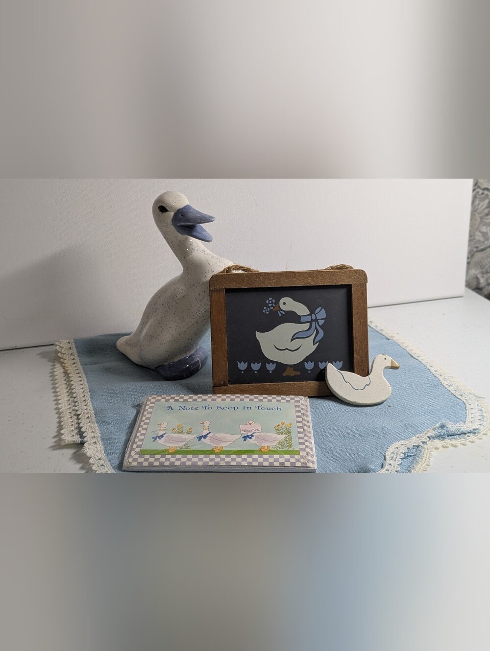 Country Cottagecore Geese  bundle Ceramic speckled goose